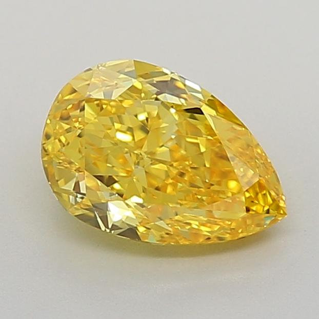 1.35 Ct. Fancy Vivid  Yellow Pear Lab Grown Diamond