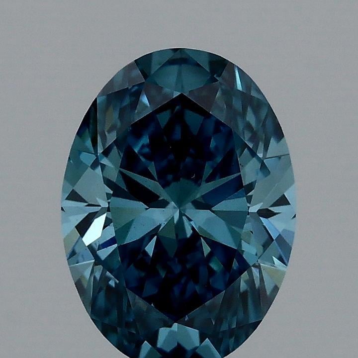 1.00 Ct. Fancy Vivid Blue Oval Lab Grown Diamond