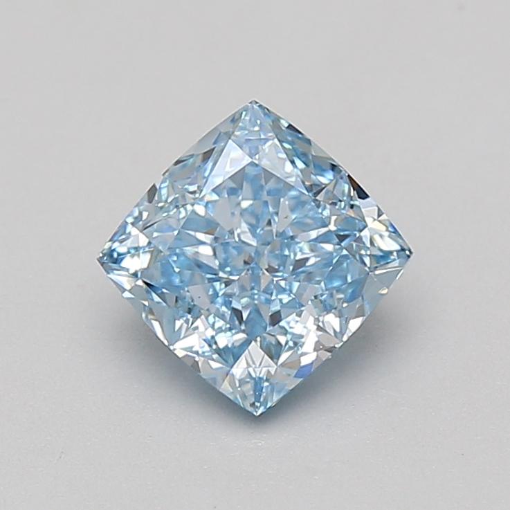 1.43 Ct. Fancy Vivid Blue Cushion Lab Grown Diamond