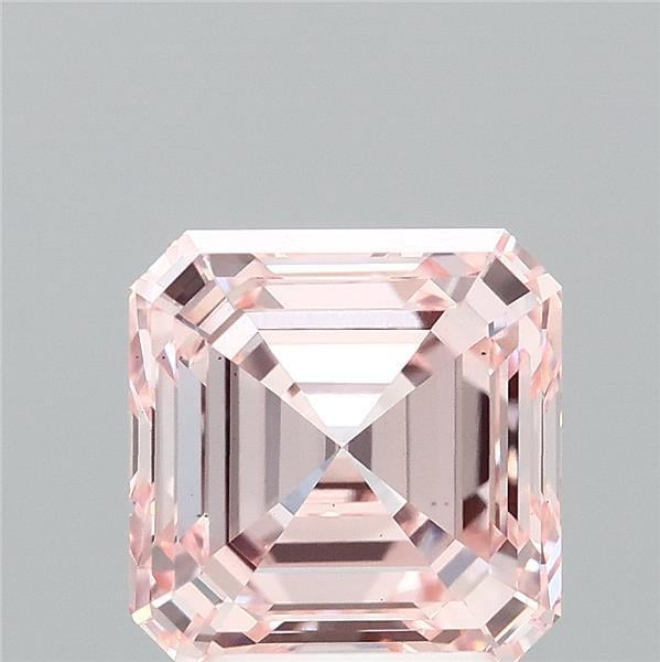 3.16 Ct. Fancy Intense Pink Asscher Lab Grown Diamond