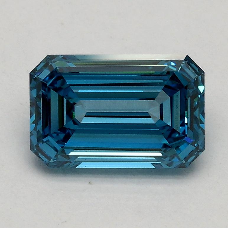 1.01 Ct. Fancy Vivid Blue Emerald Lab Grown Diamond