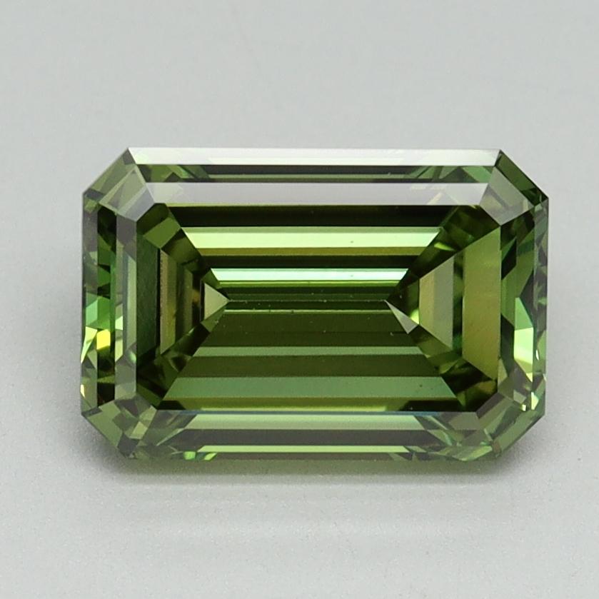 2.03 Ct. Fancy Vivid Green Emerald Lab Grown Diamond