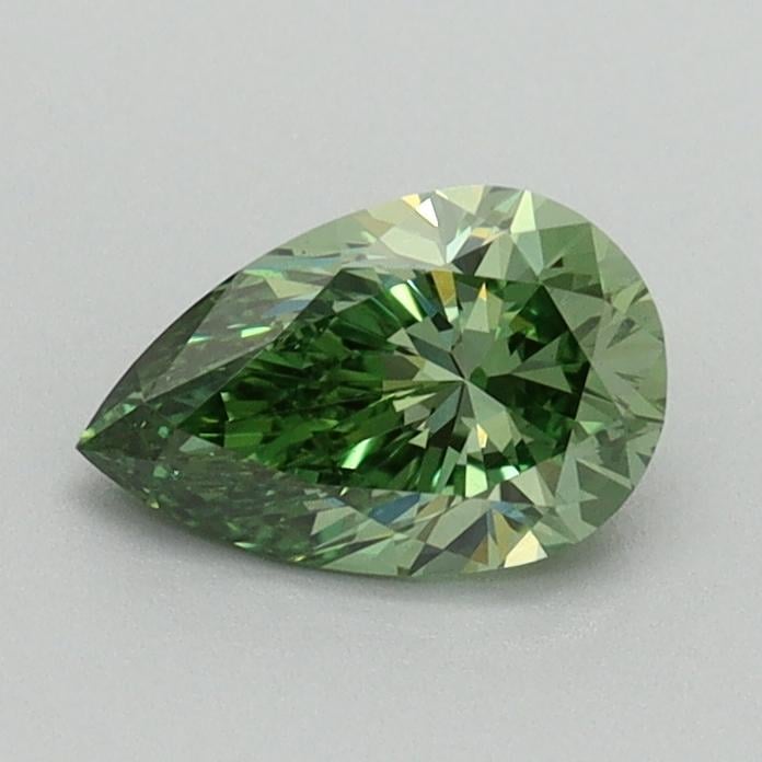 0.66 Ct. Fancy Vivid Pacific Green Pear Lab Grown Diamond