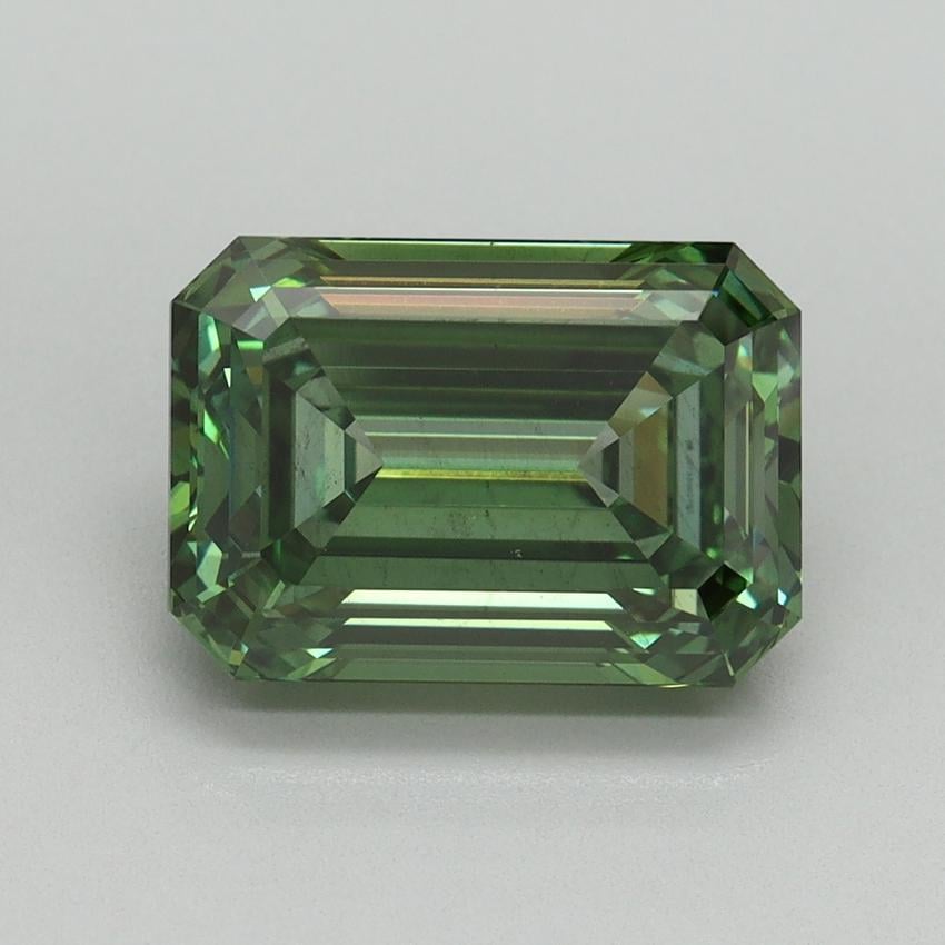 4.06 Ct. Fancy Vivid Pacific Green Emerald Lab Grown Diamond