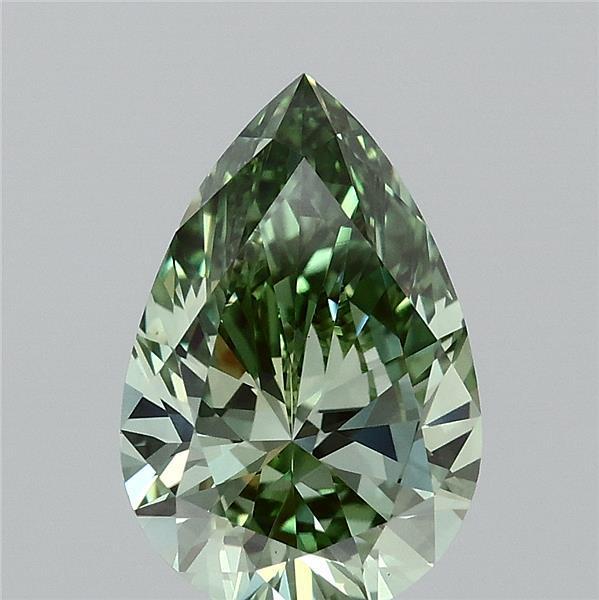 2.00 Ct. Fancy Vivid  Green Pear Lab Grown Diamond