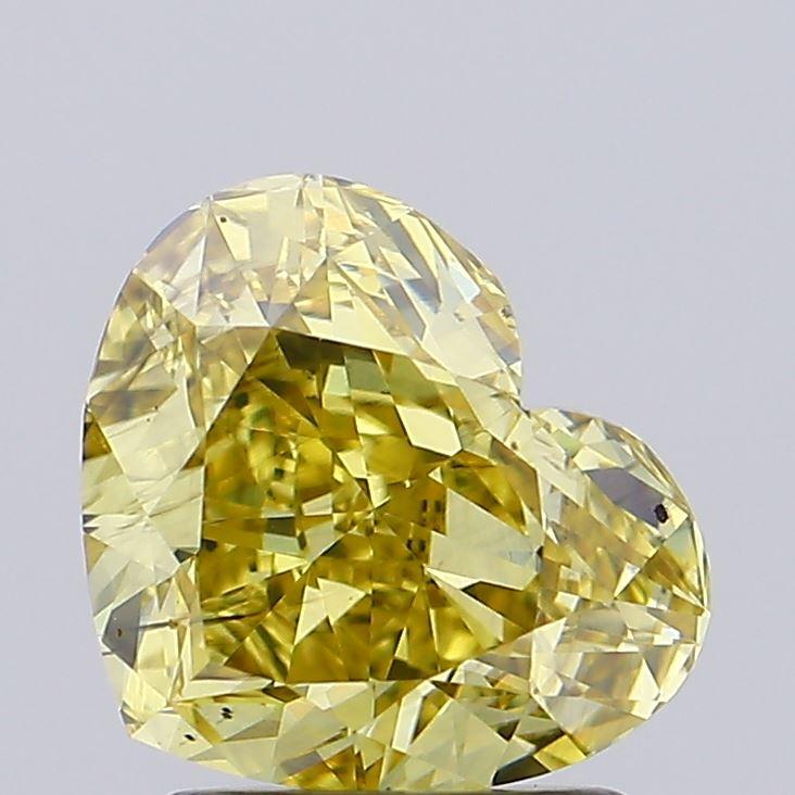 1.78 Ct. Fancy Intense  Yellow Heart Lab Grown Diamond
