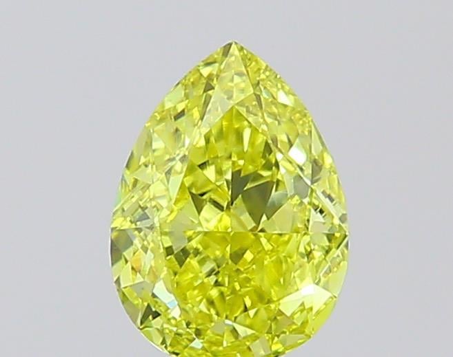 1.02 Ct. Fancy Vivid  Yellow Pear Lab Grown Diamond