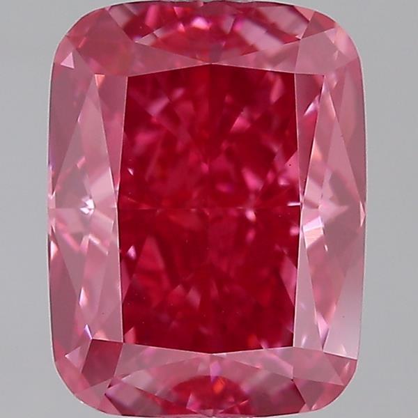 3.01 Ct. Fancy Vivid Pink Cushion Lab Grown Diamond