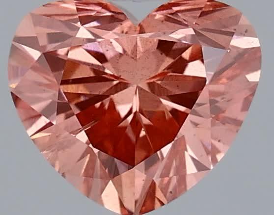 0.85 Ct. Fancy Vivid Pink Heart Lab Grown Diamond