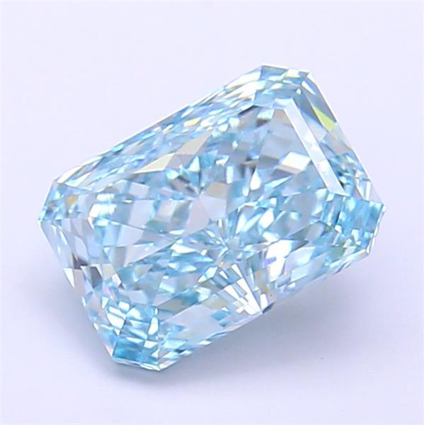 1.76 Ct. Fancy Vivid Bluish Green Radiant Lab Grown Diamond