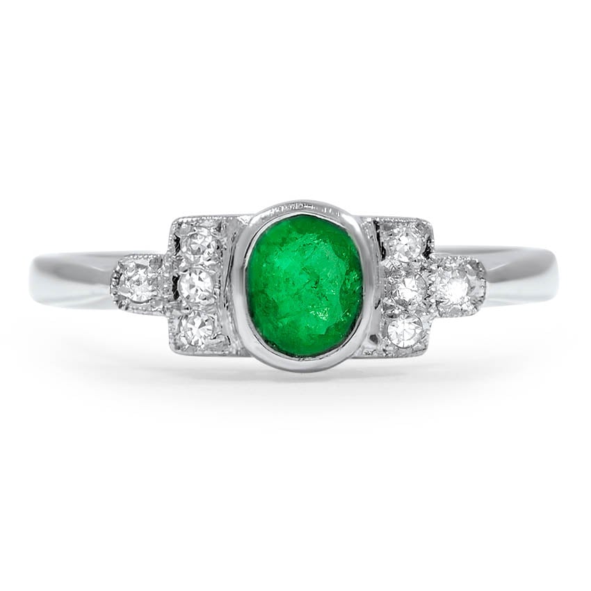 Art Deco Emerald Vintage Ring