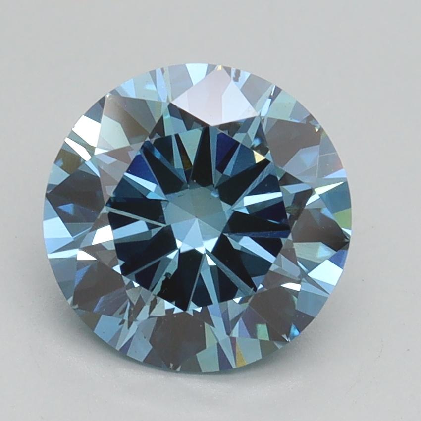 2.00 Ct. Fancy Vivid Blue Round Lab Grown Diamond