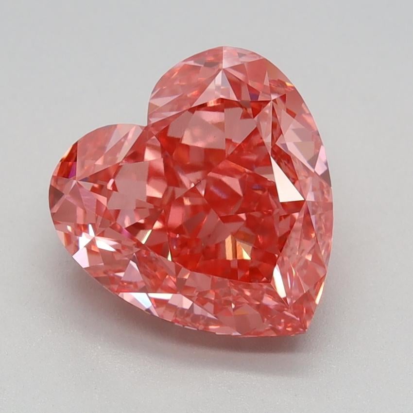 2.94 Ct. Fancy Vivid Pink Heart Lab Grown Diamond