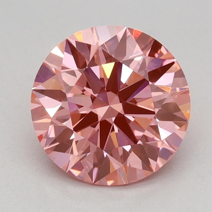 1.07 Ct. Fancy Vivid Pink Round Lab Grown Diamond