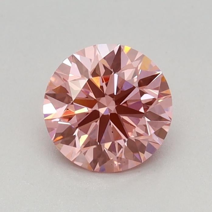 0.50 Ct. Fancy Vivid Pink Round Lab Grown Diamond