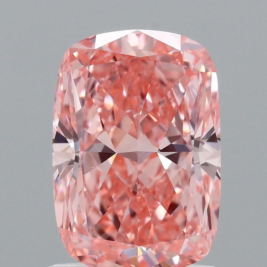 1.55 Ct. Fancy Vivid Pink Cushion Lab Grown Diamond