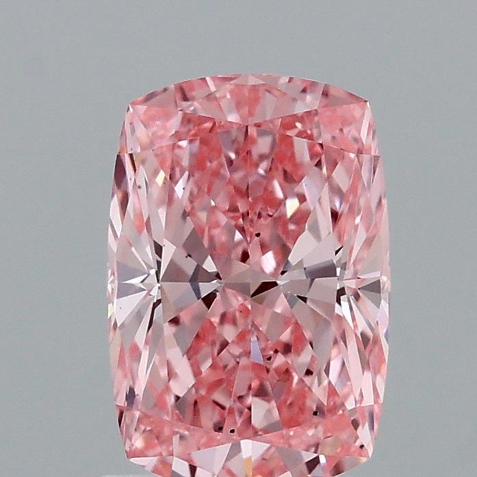 1.46 Ct. Fancy Vivid Pink Cushion Lab Grown Diamond