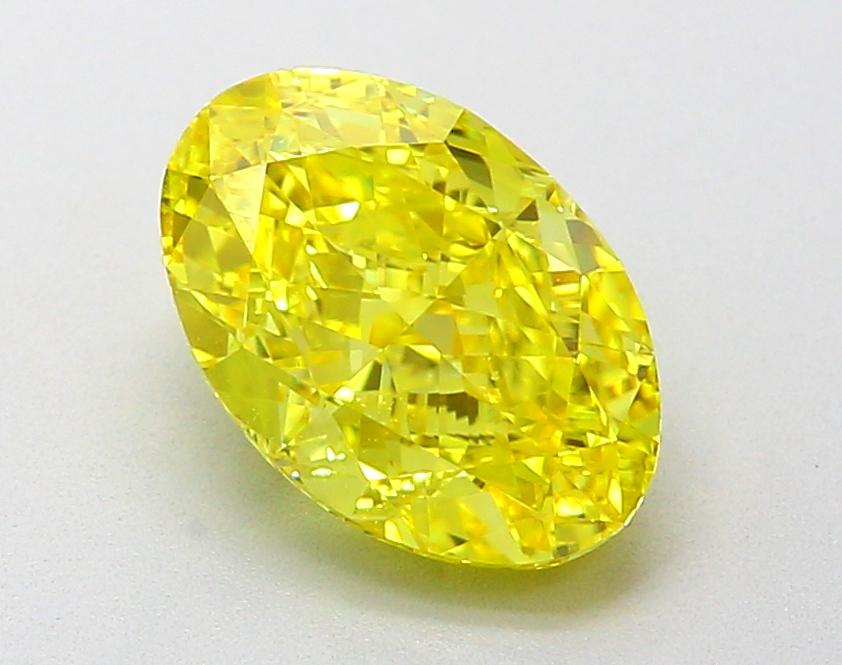 2.02 Ct. Fancy Vivid Yellow Oval Lab Grown Diamond