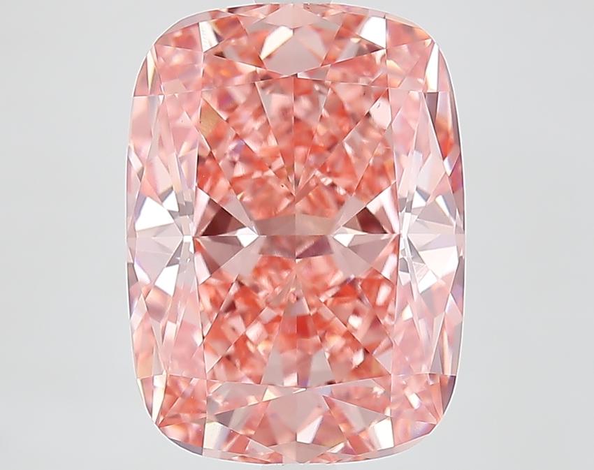 5.82 Ct. Fancy Vivid Pink Cushion Lab Grown Diamond
