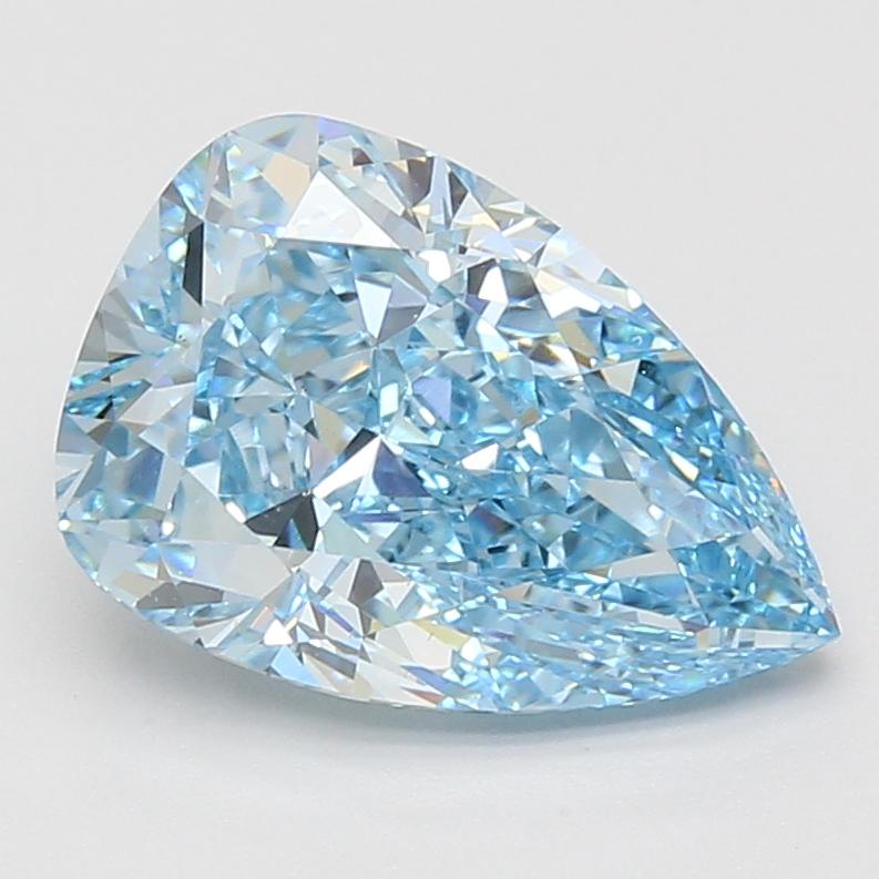 4.02 Ct. Fancy Vivid Blue Pear Lab Grown Diamond