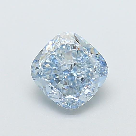 1.12 Ct. Fancy Vivid  Blue Cushion Lab Grown Diamond