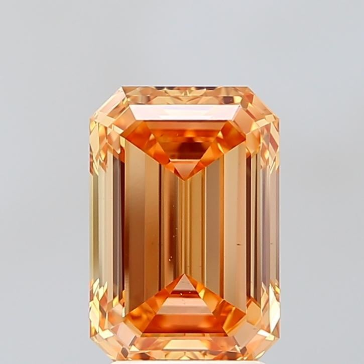 3.00 Ct. Fancy Intense Pink Orange Emerald Lab Grown Diamond