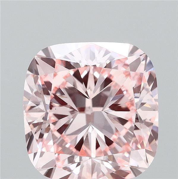3.01 Ct. Fancy Intense Pink Cushion Lab Grown Diamond