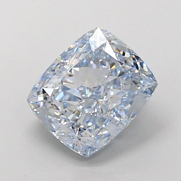 2.14 Ct. Fancy Intense  Blue Cushion Lab Grown Diamond