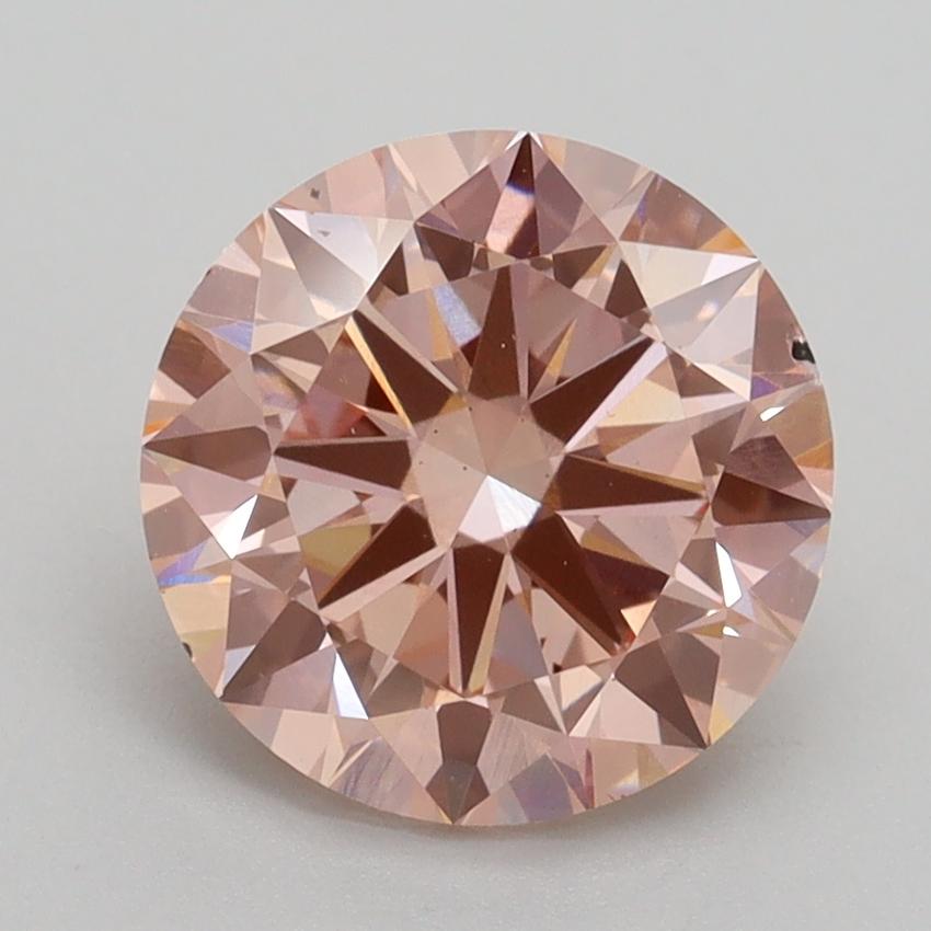 2.50 Ct. Fancy Intense Pink Round Lab Grown Diamond