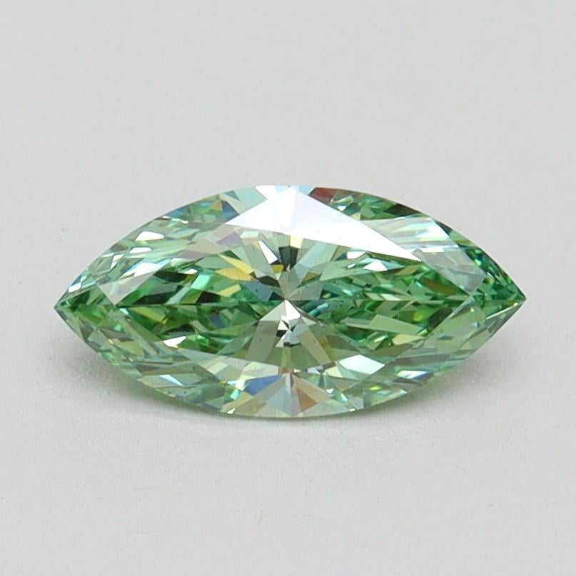 0.61 Ct. Fancy Vivid Green Marquise Lab Grown Diamond