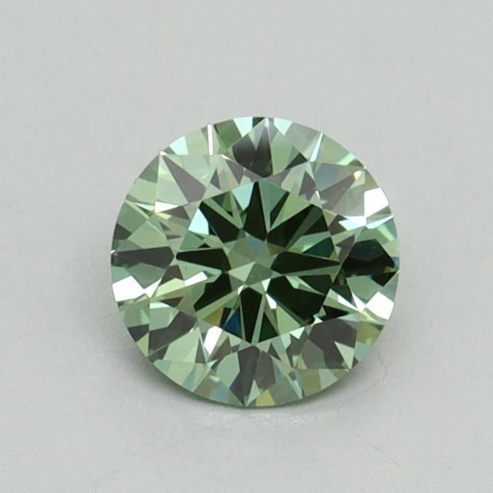 0.59 Ct. Fancy Vivid Green Round Lab Grown Diamond