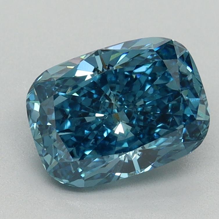 1.59 Ct. Fancy Vivid Blue Cushion Lab Grown Diamond