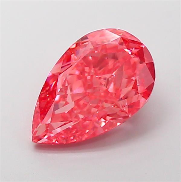 5.04 Ct. Fancy Vivid  Pink Pear Lab Grown Diamond