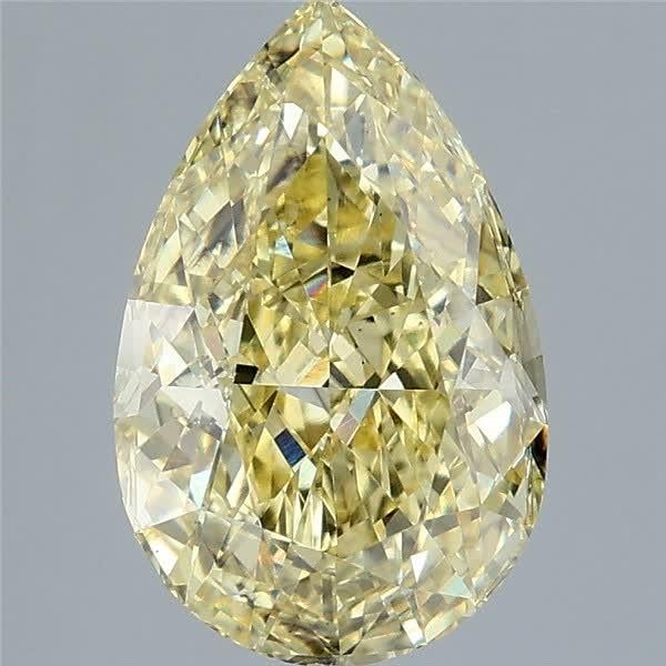 3.04 Ct. Fancy Intense Yellow Pear Lab Grown Diamond