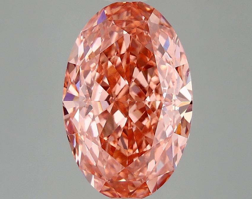 4.04 Ct. Fancy Pink Oval Lab Grown Diamond
