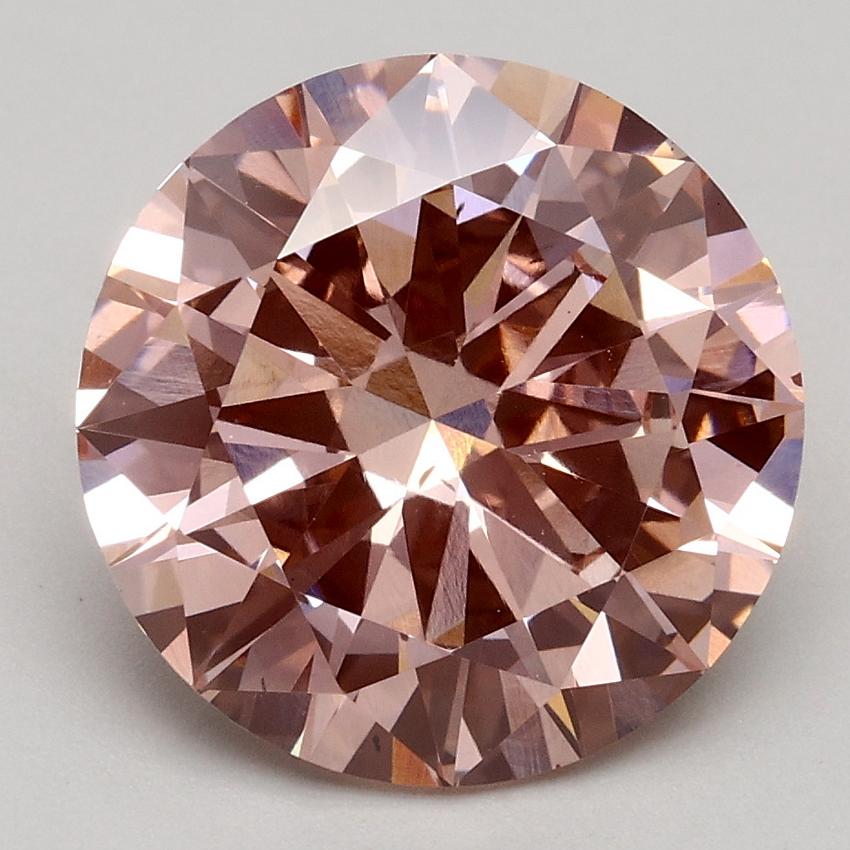 3.02 Ct. Fancy Intense Pink Round Lab Grown Diamond