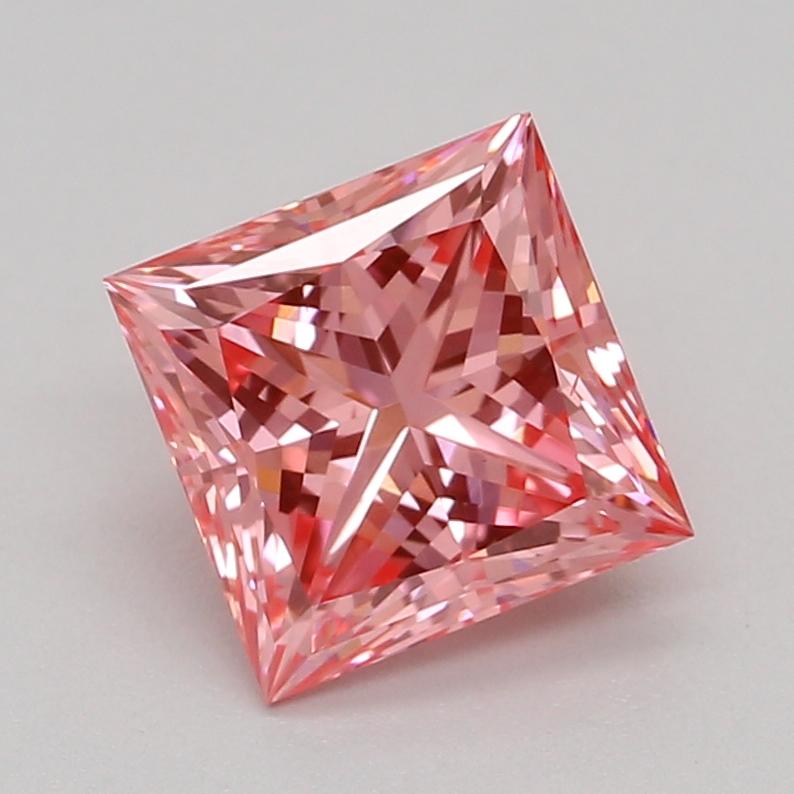 0.86 Ct. Fancy Vivid Pink Princess Lab Grown Diamond