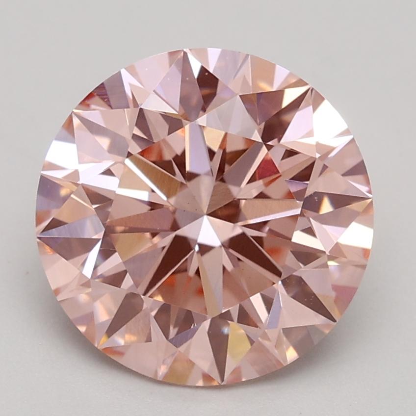 2.18 Ct. Fancy Intense Pink Round Lab Grown Diamond