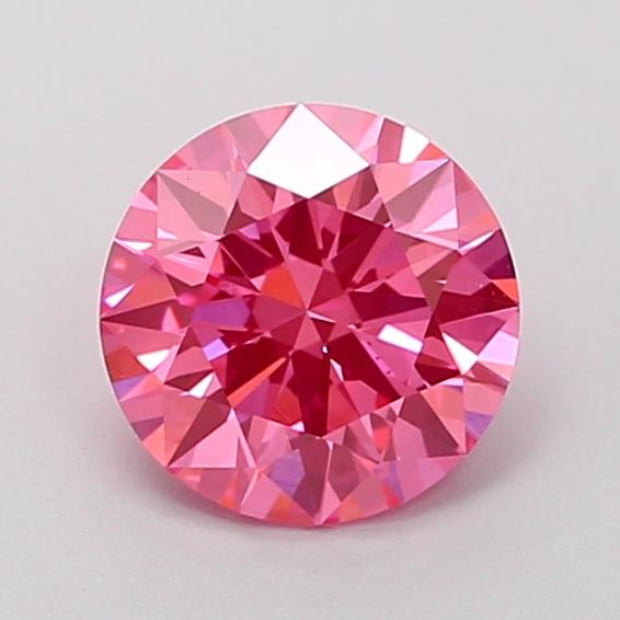0.79 Ct. Fancy Vivid Pink Round Lab Grown Diamond