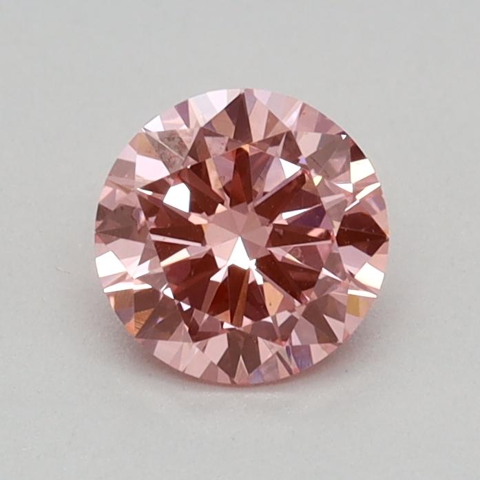 0.34 Ct. Fancy Vivid Pink Round Lab Grown Diamond