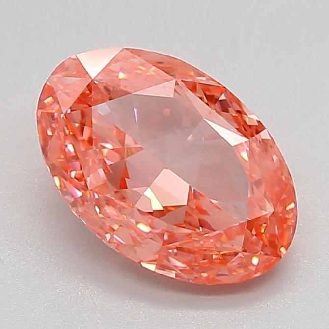 3.20 Ct. Fancy Vivid Pink Oval Lab Grown Diamond