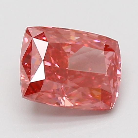 1.45 Ct. Fancy Vivid Pink Cushion Lab Grown Diamond