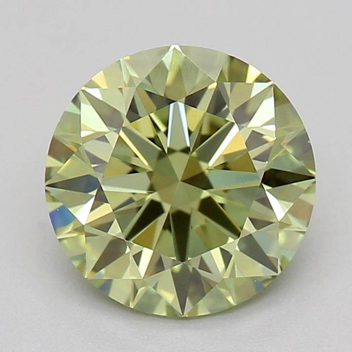 1.07 Ct. Fancy Vivid  Green Round Lab Grown Diamond