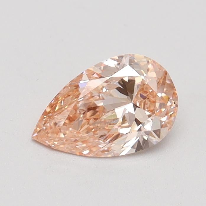 0.51 Ct. Fancy Intense Orangy Pink Pear Lab Grown Diamond