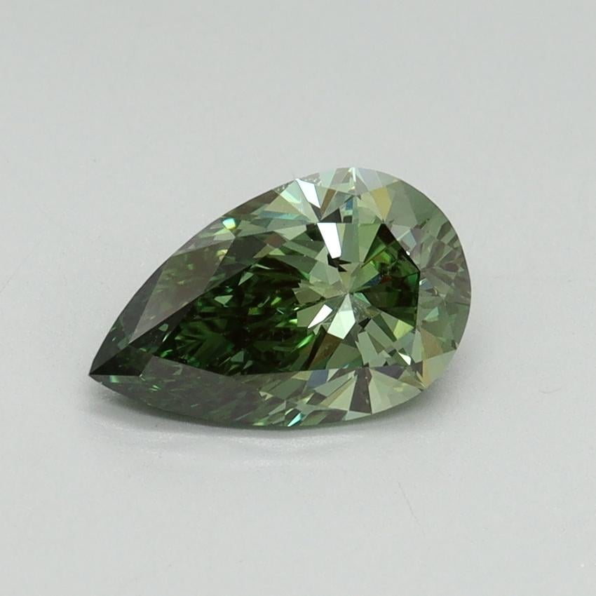 1.00 Ct. Fancy Vivid Green Pear Lab Grown Diamond