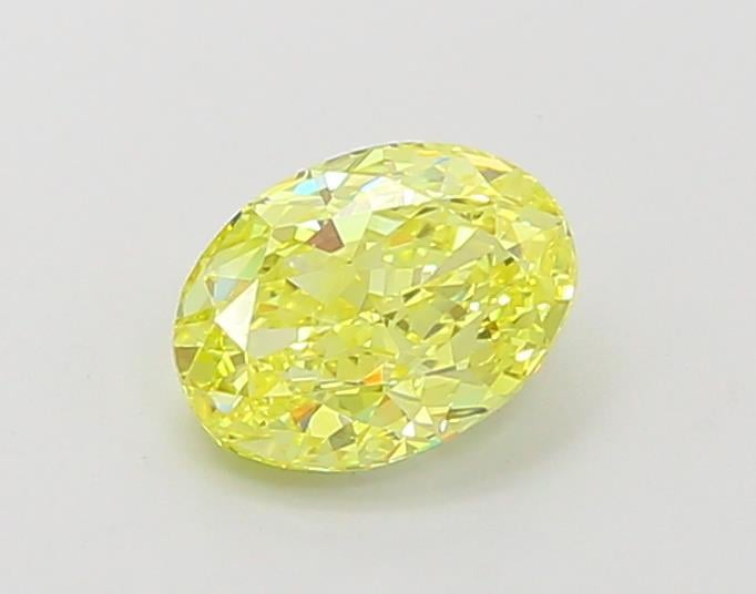 1.02 Ct. Fancy Vivid  Yellow Oval Lab Grown Diamond