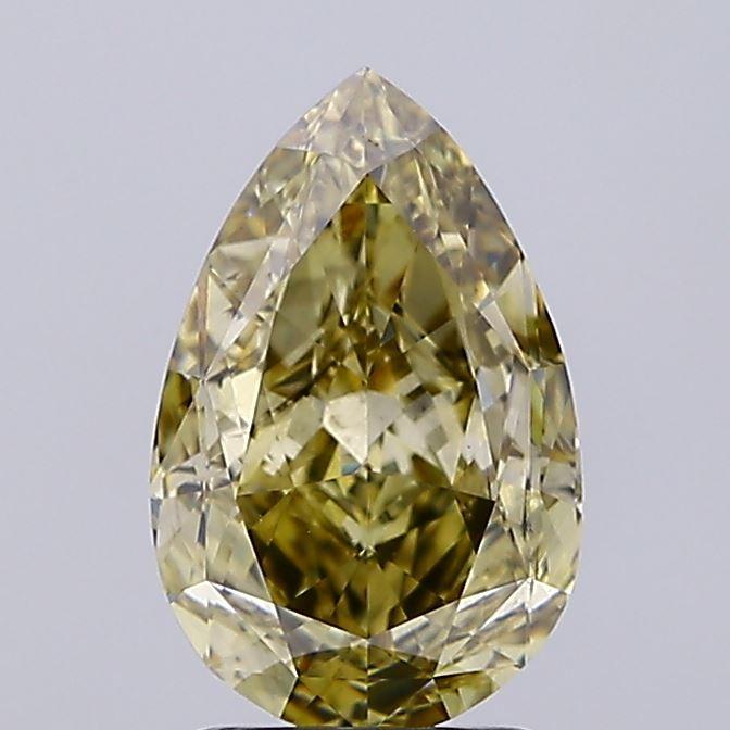 2.38 Ct. Fancy Greyish Yellow Pear Lab Grown Diamond