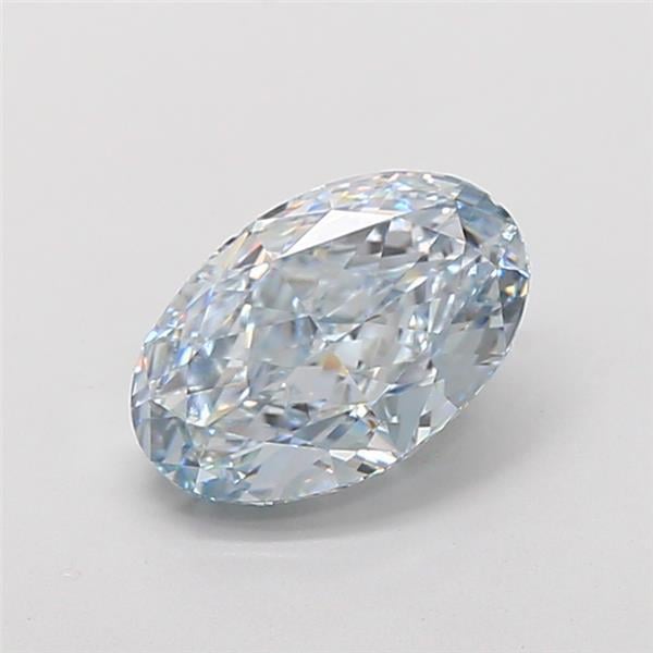 2.70 Ct. Fancy Intense Blue Oval Lab Grown Diamond