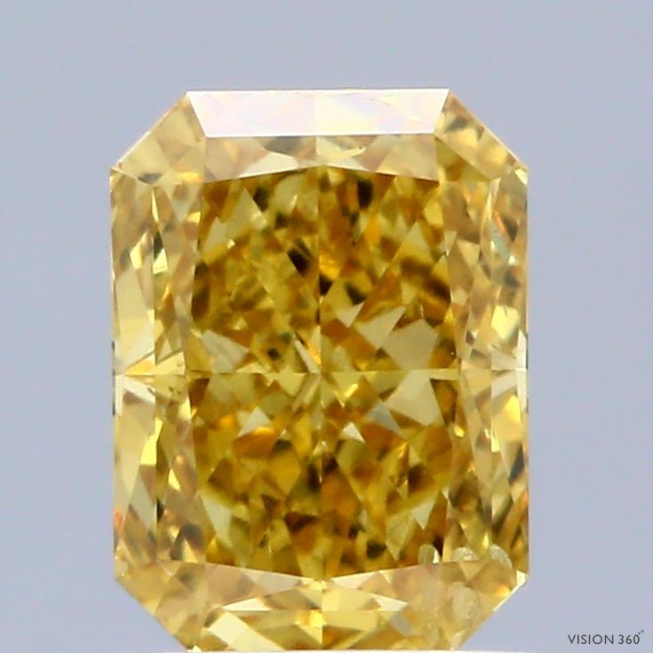 1.53 Ct. Fancy Vivid Yellow Radiant Lab Grown Diamond
