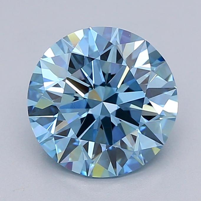 2.00 Ct. Fancy Vivid  Blue Round Lab Grown Diamond